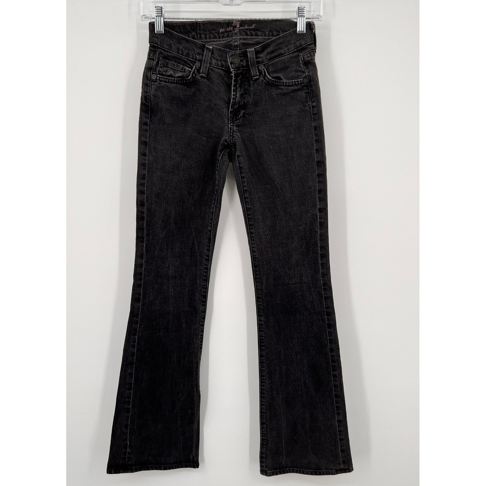 7 For All Mankind Bootcut Jeans Faded Black Denim Size 24 U075P335S-335S